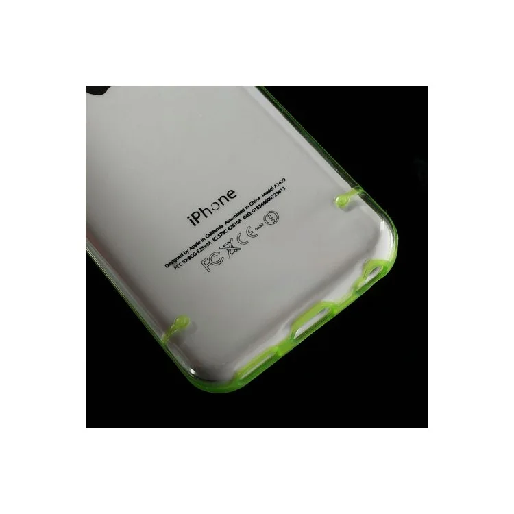 Green for iPhone 5c Noctilucent Transparent PC & TPU Hybrid Case