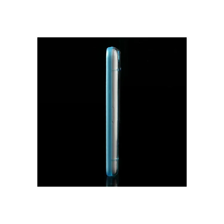 Blue for iPhone 5c Noctilucent Transparent PC & TPU Protective Hybrid Case