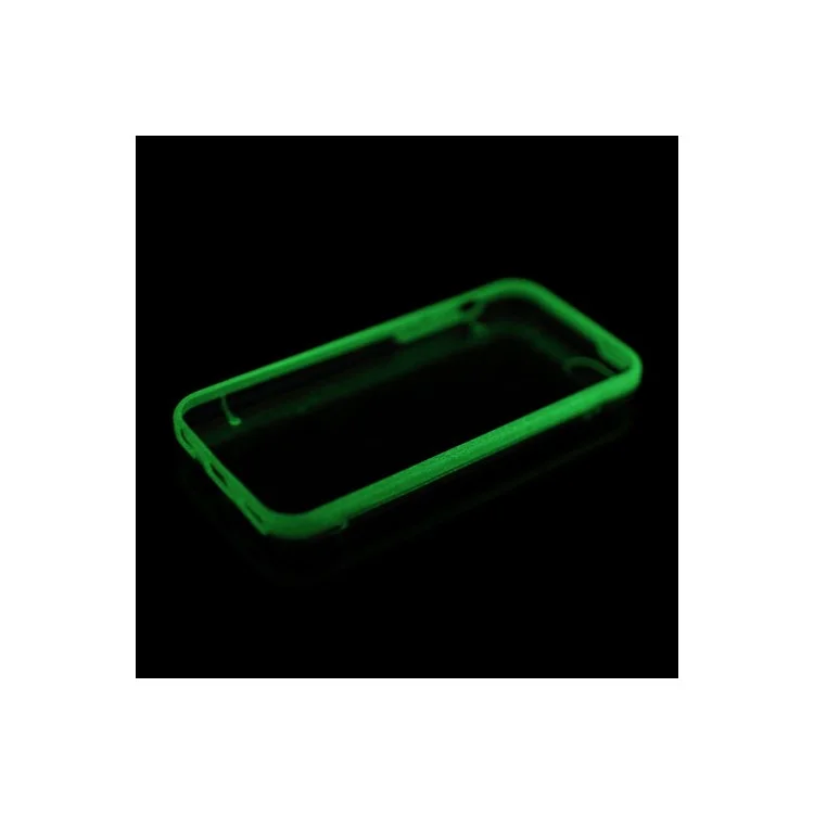 Blue for iPhone 5c Noctilucent Transparent PC & TPU Protective Hybrid Case