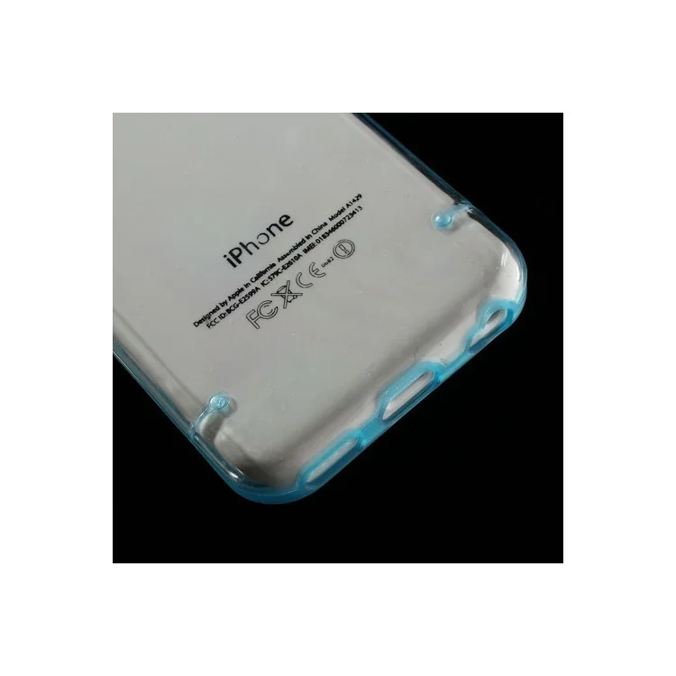 Blue for iPhone 5c Noctilucent Transparent PC & TPU Protective Hybrid Case