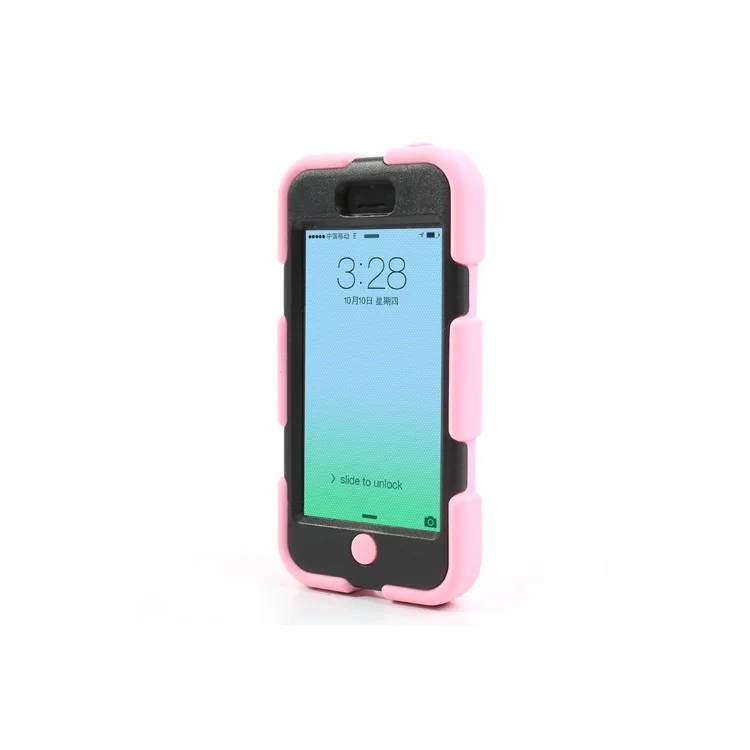 Anti-slip Belt Clip Holster Defender Hybrid Case for iPhone 5c - Black / Pink