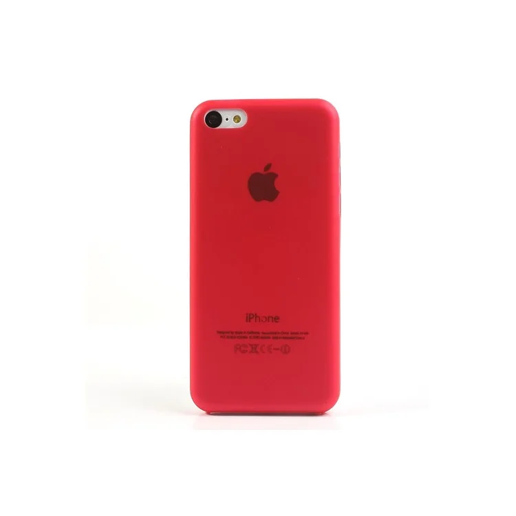 0.3mm Ultra Slim Plastic Cover for iPhone 5C - Red