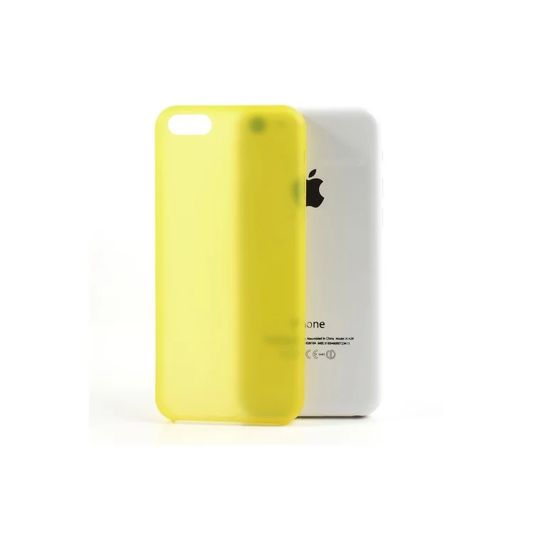 0.3mm Ultra Slim Plastic Case for iPhone 5C - Yellow