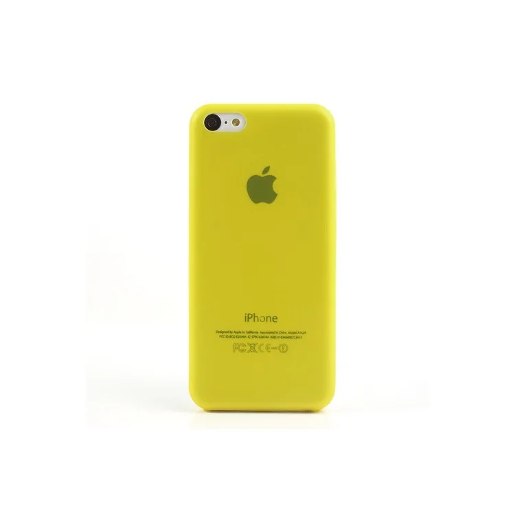 0.3mm Ultra Slim Plastic Case for iPhone 5C - Yellow