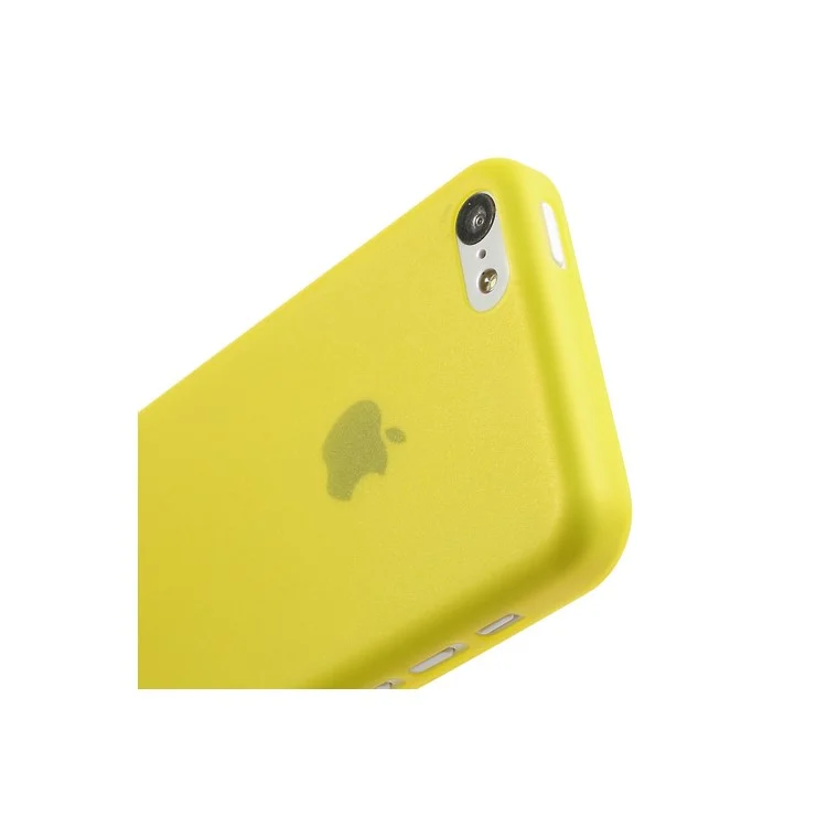 0.3mm Ultra Slim Plastic Case for iPhone 5C - Yellow