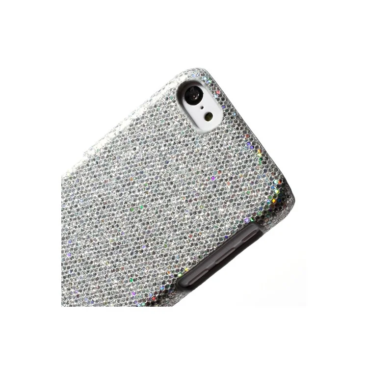 Silver Glittery Sequins Hard Case for iPhone 5c