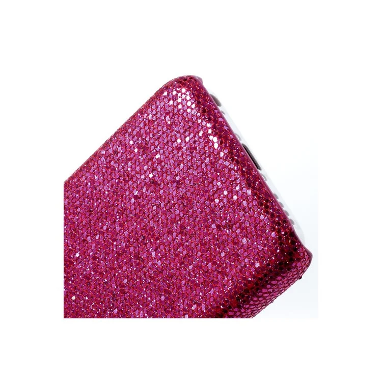 Rose Glittery Sequins Leather Coated Hard Case for iPhone 5c