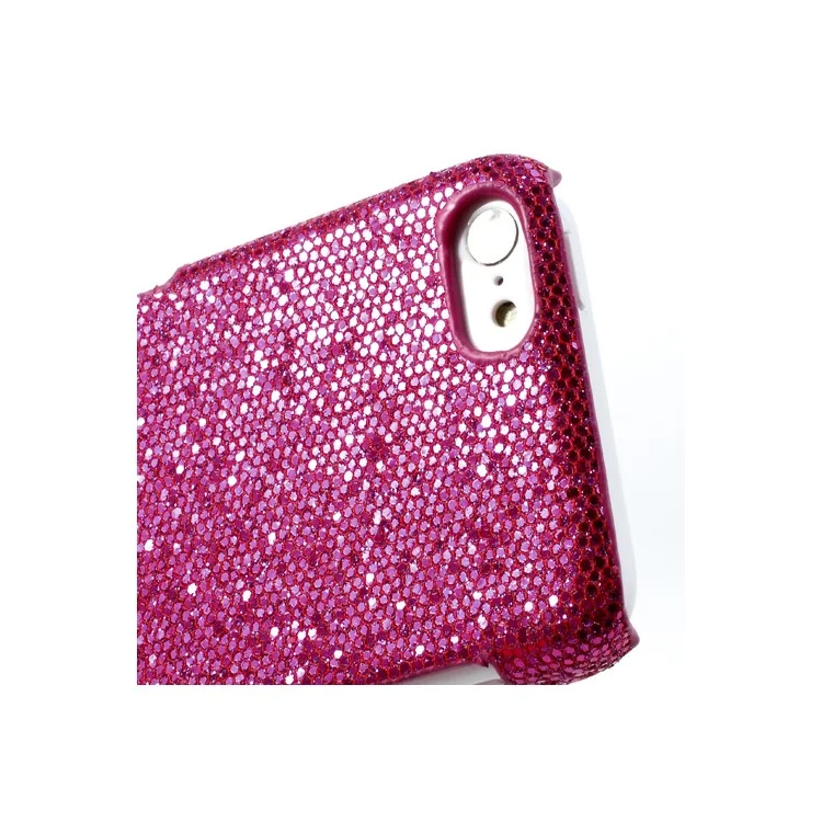 Rose Glittery Sequins Leather Coated Hard Case for iPhone 5c