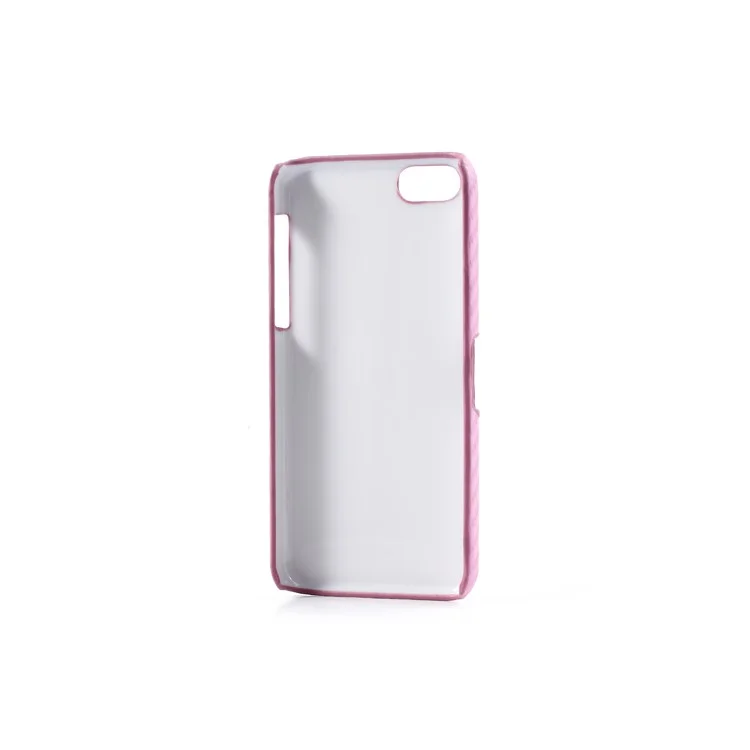 Carbon Fiber Leather Coated for iPhone 5c Hard Shield - Pink