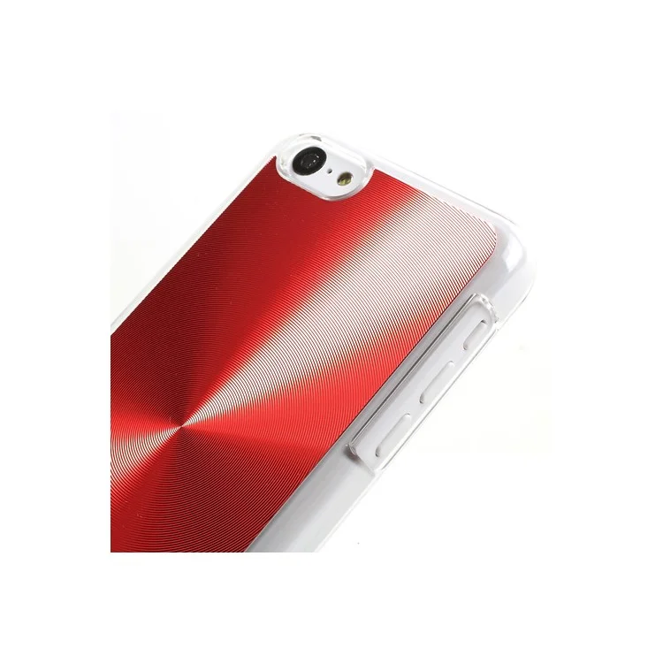 Red CD Lines Aluminium & Plastic Case for iPhone 5c
