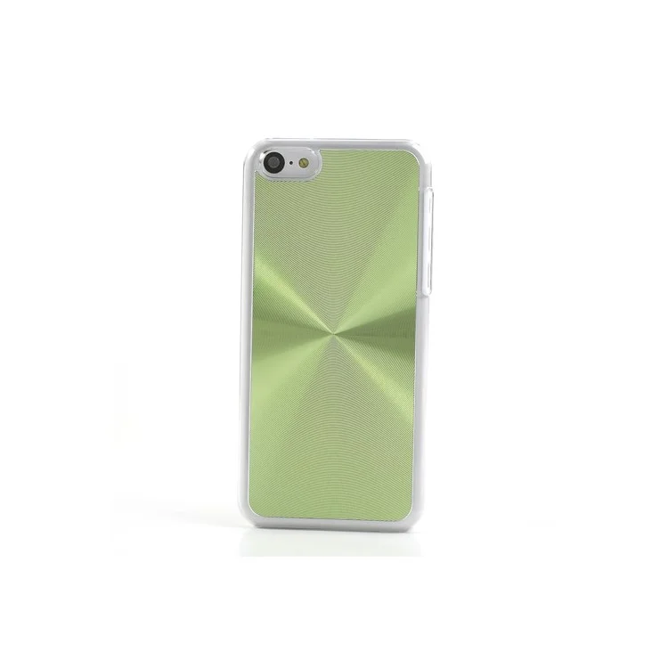 Green CD Lines Aluminium Backplate Plastic Case for iPhone 5c