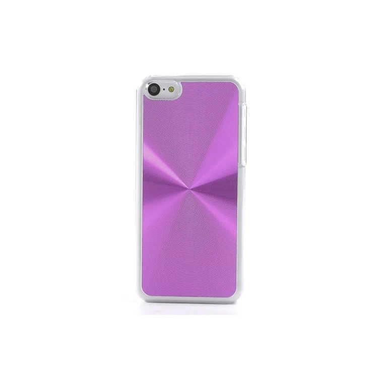 Purple CD Veins Aluminium Backplate Plastic Case for iPhone 5c