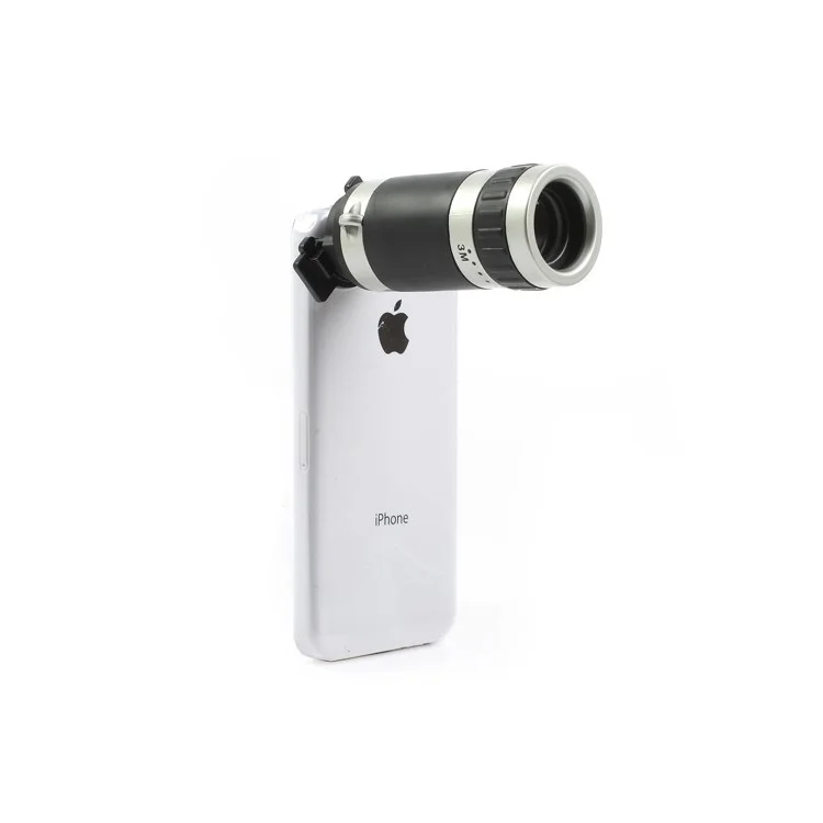 8X Zoom Telescope Camera Lens with Transparent Hard Case for iPhone 5c