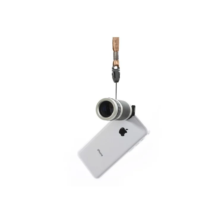 8X Zoom Telescope Camera Lens with Transparent Hard Case for iPhone 5c