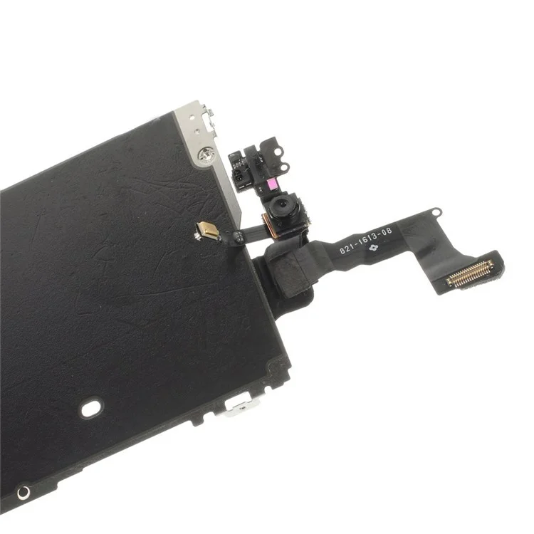 OEM Iron Plate + Home Button + Front Camera with Sensor Flex Cable + Front Camera Holder + Sensor IC Holder + Home Button Flex Cable + Earpiece Mesh + Earpiece + Earpiece Bracket + Screws for iPhone 5