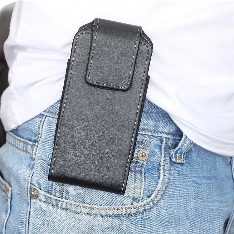 Magnetic Vertical Leather Pouch Case with Belt Clip for iPhone 5s 5