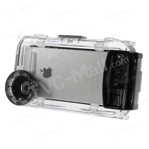 IPX8 Waterproof Photo Housing 40m/130ft Rated Underwater Case for iPhone 5s 5 5c - Black