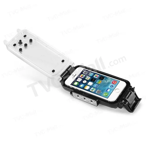 IPX8 Waterproof Photo Housing 40m/130ft Rated Underwater Case for iPhone 5s 5 5c - Black