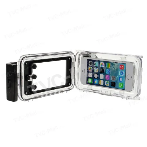 IPX8 Waterproof Photo Housing 40m/130ft Rated Underwater Case for iPhone 5s 5 5c - Black
