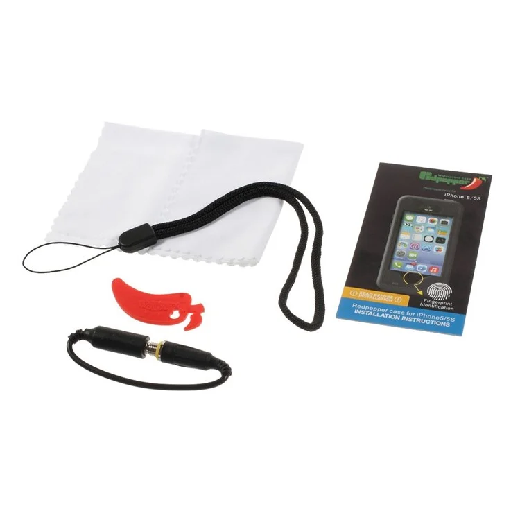 Black Redpepper Protective Waterproof Case for iPhone 5 5s, Support Fingerprint Identification Function