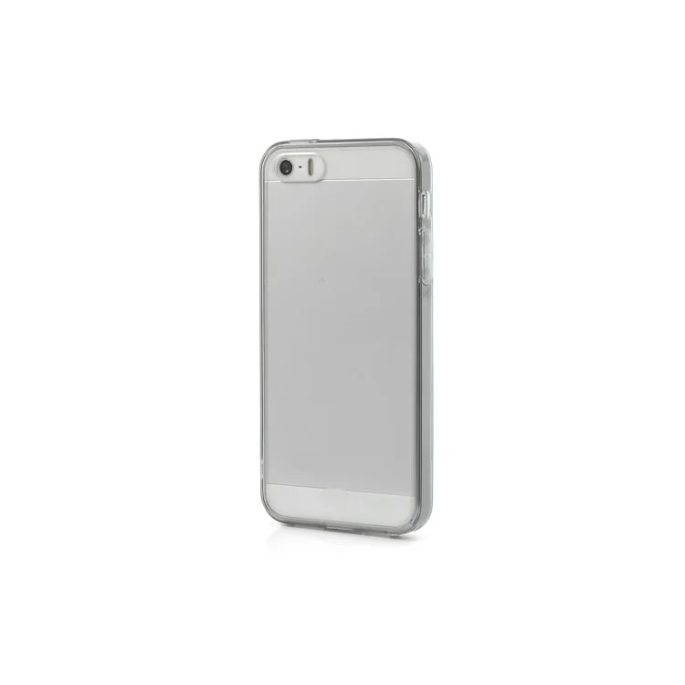 Grey TPU Edges & Crystal PC Skin Case for iPhone 5s 5