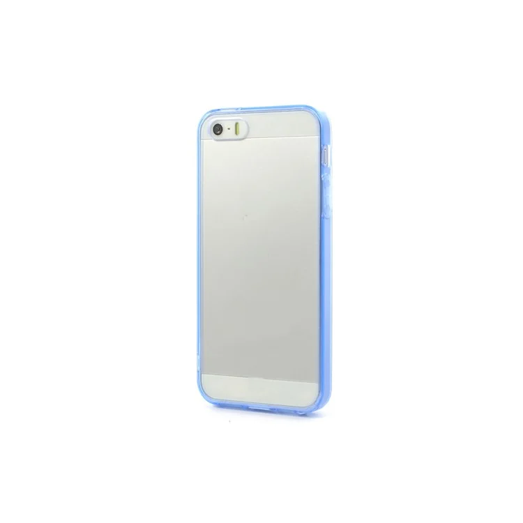 Dark Blue TPU Edges & PC Back Crystal Case for iPhone 5s 5
