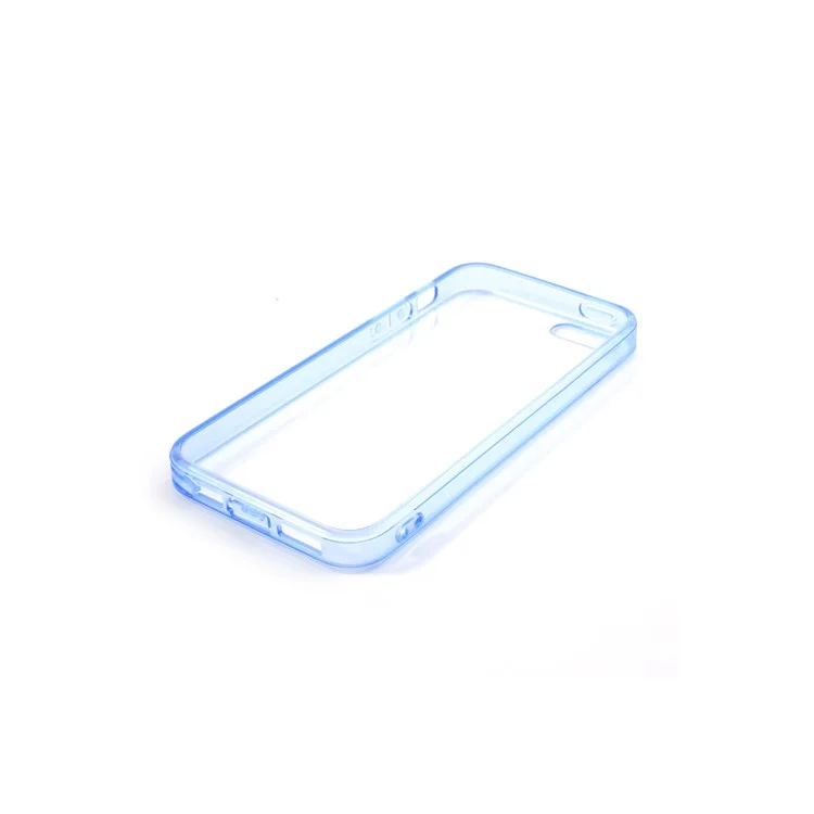 Dark Blue TPU Edges & PC Back Crystal Case for iPhone 5s 5
