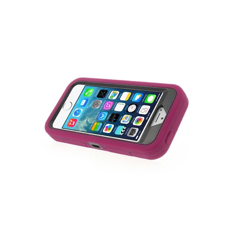 Rose 4-Piece PC & Silicone High Impact Hybrid Case Shell for iPhone 5s 5c 5 w/ Swivel Belt Clip Stand