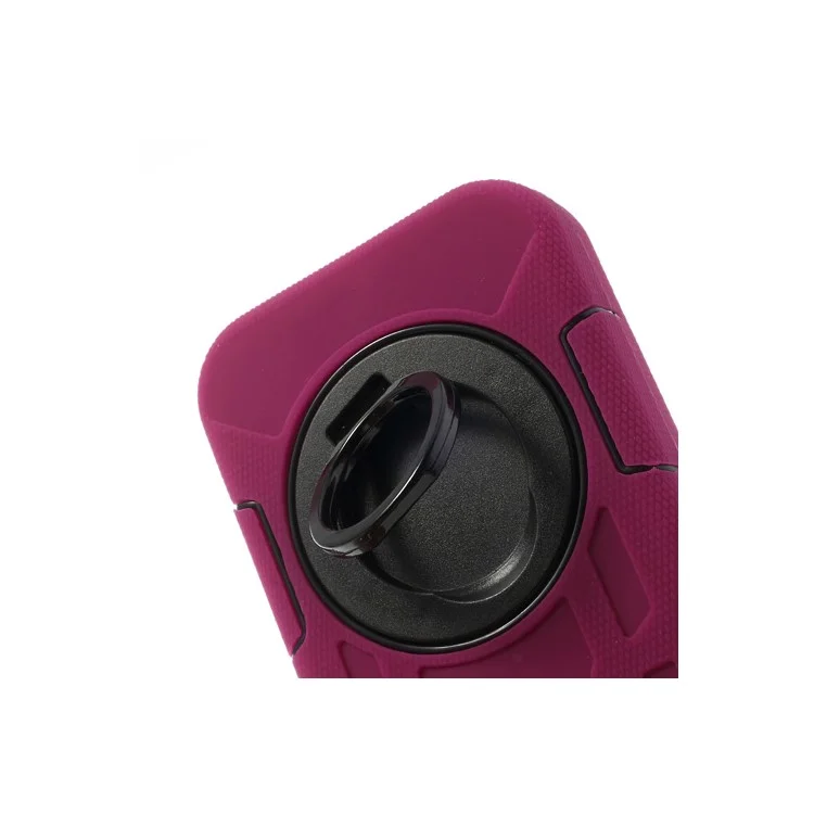Rose 4-Piece PC & Silicone High Impact Hybrid Case Shell for iPhone 5s 5c 5 w/ Swivel Belt Clip Stand