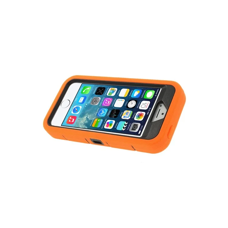 Orange for iPhone 5s 5c 5 4-Piece PC & Silicone High Impact Combo Case w/ Swivel Belt Clip Holder