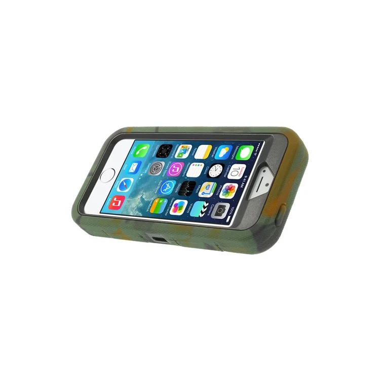 Camouflage 3-Piece PC & Silicone for iPhone 5s 5c 5 High Impact Armored Case w/ Stand