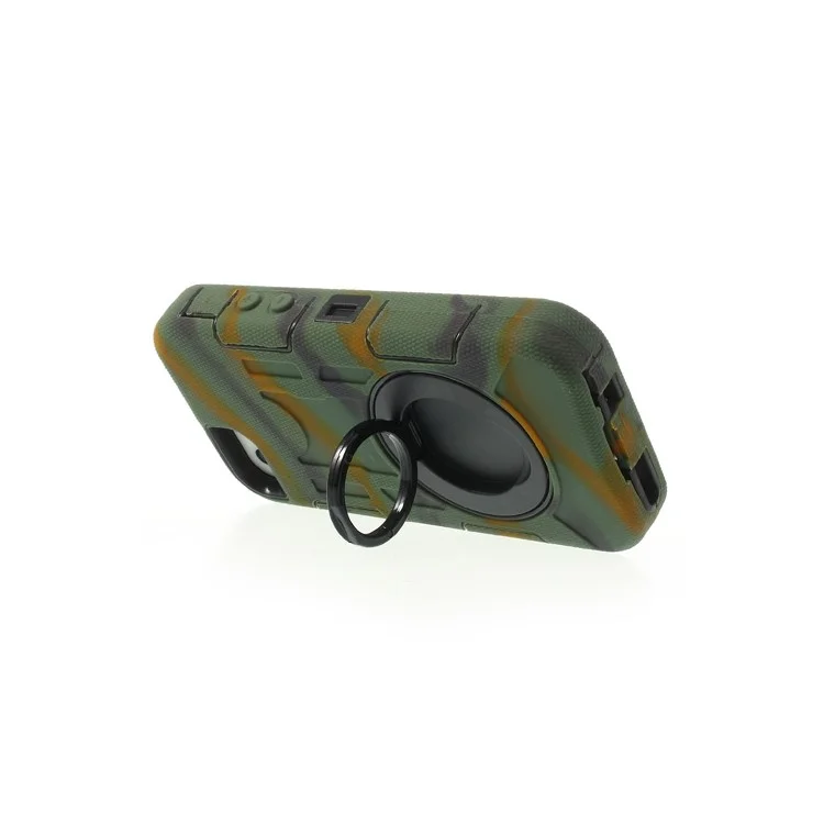 Camouflage 3-Piece PC & Silicone for iPhone 5s 5c 5 High Impact Armored Case w/ Stand