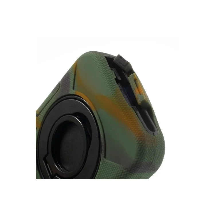 Camouflage 3-Piece PC & Silicone for iPhone 5s 5c 5 High Impact Armored Case w/ Stand