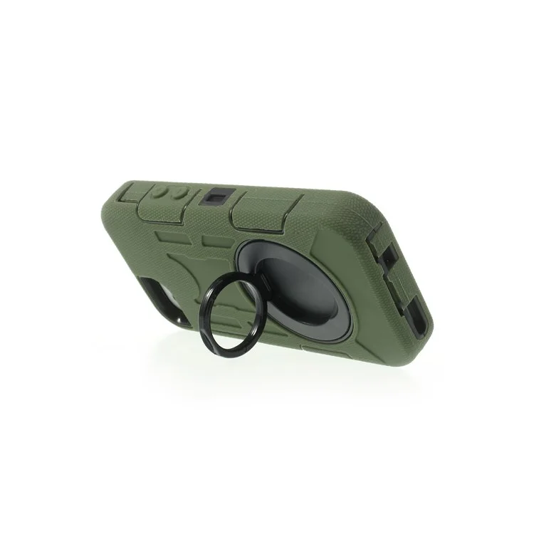 Army Green 3-Piece PC & Silicone for iPhone 5s 5c 5 High Impact Combo Shell w/ Holder