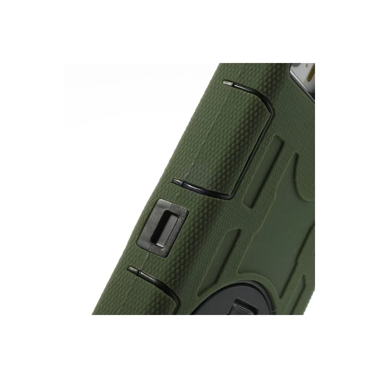 Army Green 3-Piece PC & Silicone for iPhone 5s 5c 5 High Impact Combo Shell w/ Holder