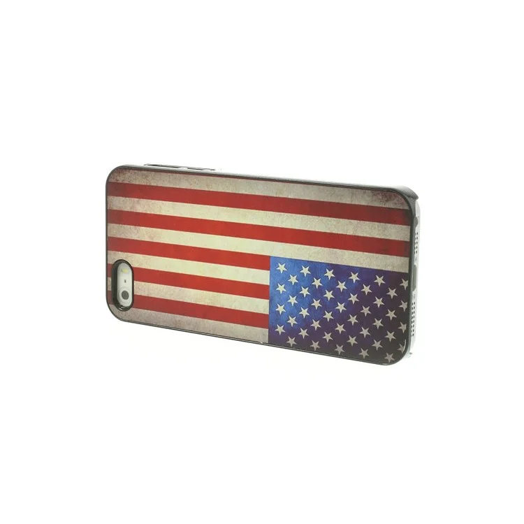 Vintage American National Flag Glossy Aluminum Hard Case for iPhone 5 5s