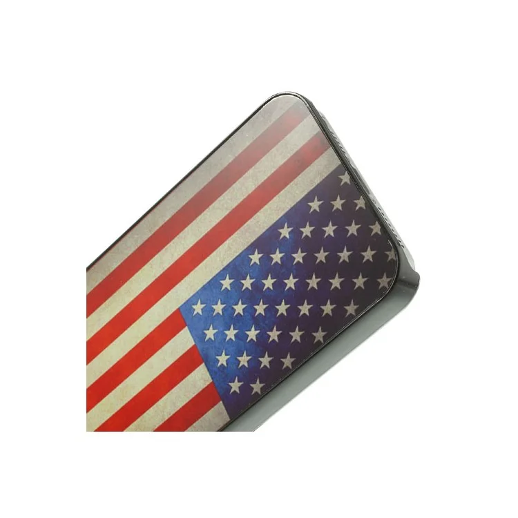 Vintage American National Flag Glossy Aluminum Hard Case for iPhone 5 5s