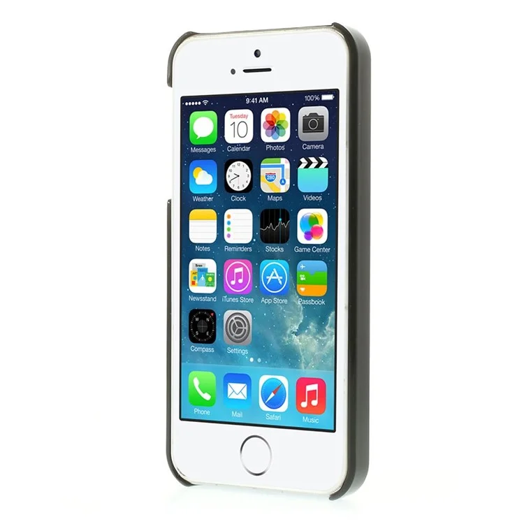 Black PIZU Elegant Rhinestone Inlaid Hard Case Cover for iPhone 5s 5