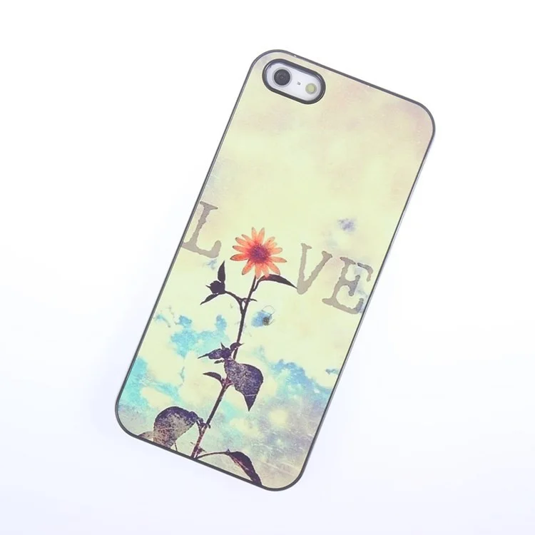 Sunflower Love Plastic Aluminum Cover for iPhone 5s 5