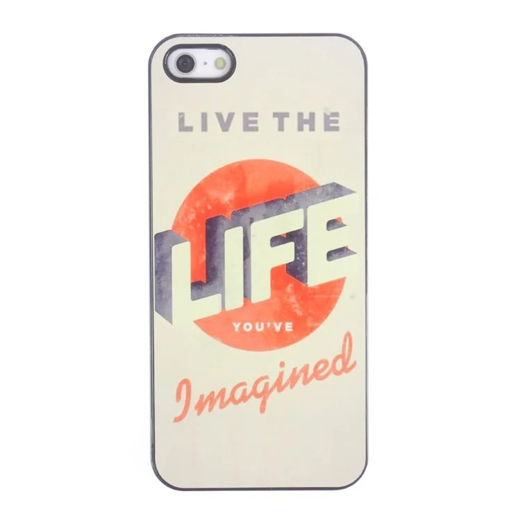 Quote Hard Aluminum Shell Case for iPhone 5s 5 - Live the life you have imaged