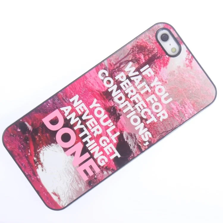 Quote for iPhone 5s 5 Aluminum Hard Case - If you wait for perfect conditions, you will never get anything done