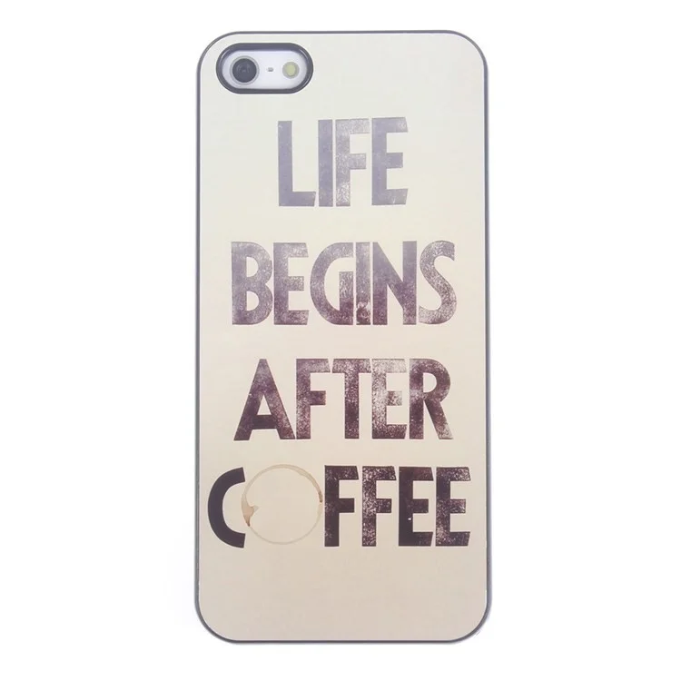 Life Begins After Coffee for iPhone 5s 5 Aluminum Hard Shield Case