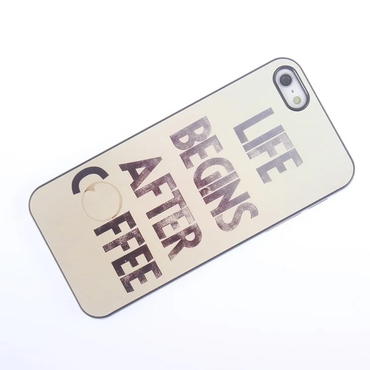 Life Begins After Coffee for iPhone 5s 5 Aluminum Hard Shield Case