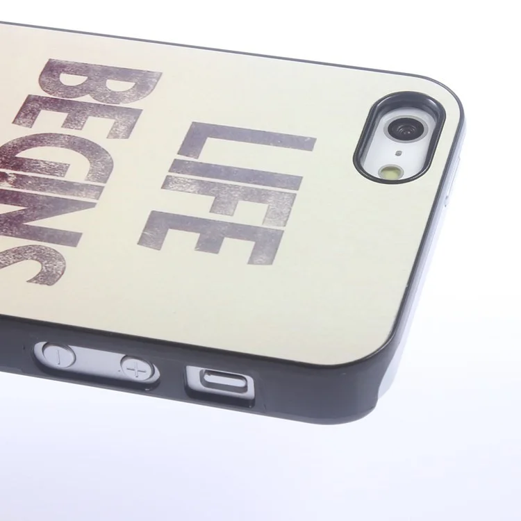 Life Begins After Coffee for iPhone 5s 5 Aluminum Hard Shield Case