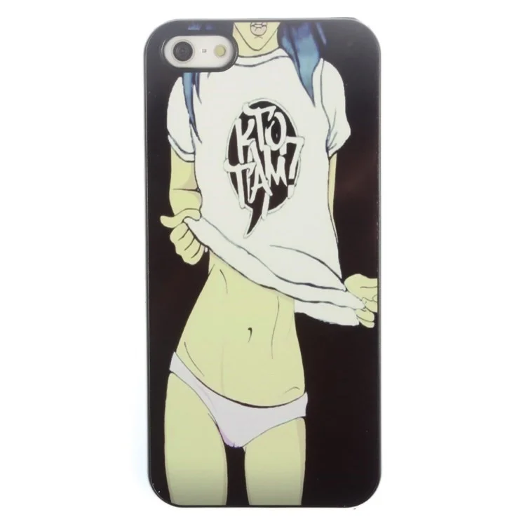 Girl in Sexy Underpants & White T-shirt for iPhone 5s 5 Hard Skin Shell