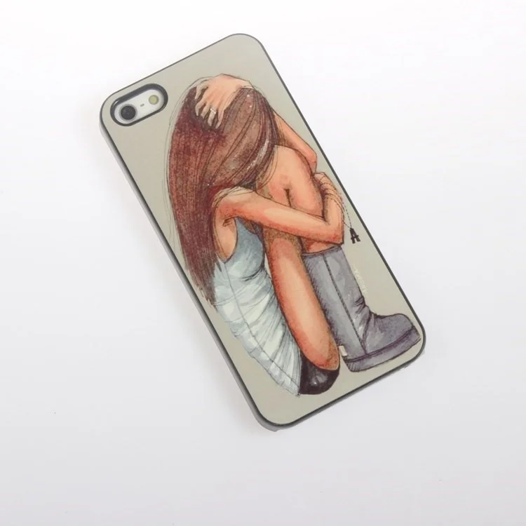 Painful Girl in Boots for iPhone 5s 5 Hard Skin Case