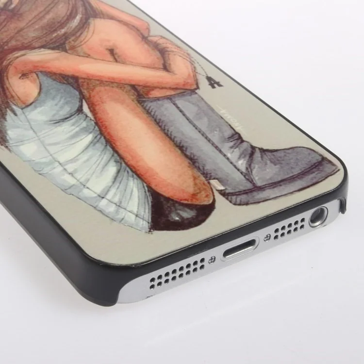 Painful Girl in Boots for iPhone 5s 5 Hard Skin Case