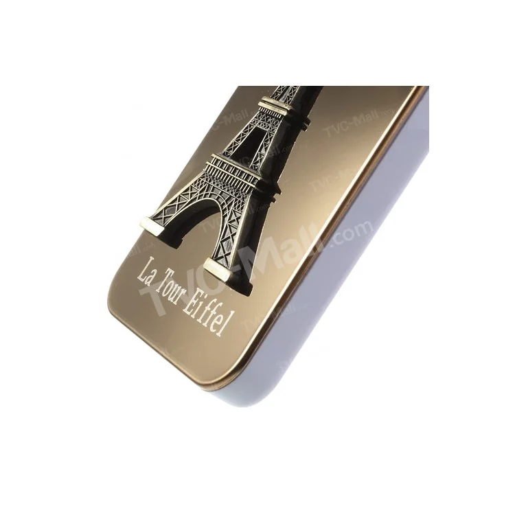 3D Eiffel Tower Plating Metal & Plastic Back Case for iPhone 5s 5 - Gold