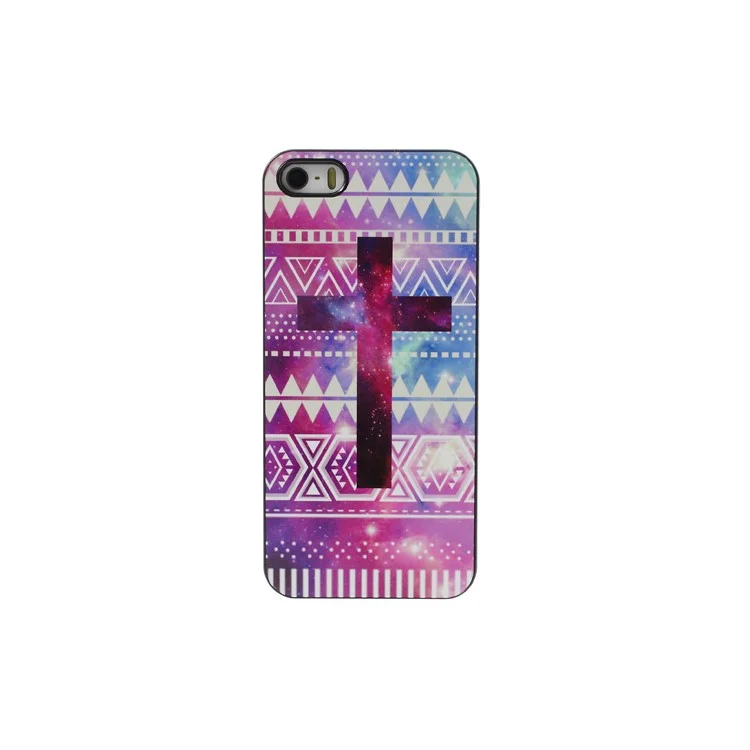 Cross Tribe Design Aluminum Metal Coated Hard Shell Case for iPhone 5s 5
