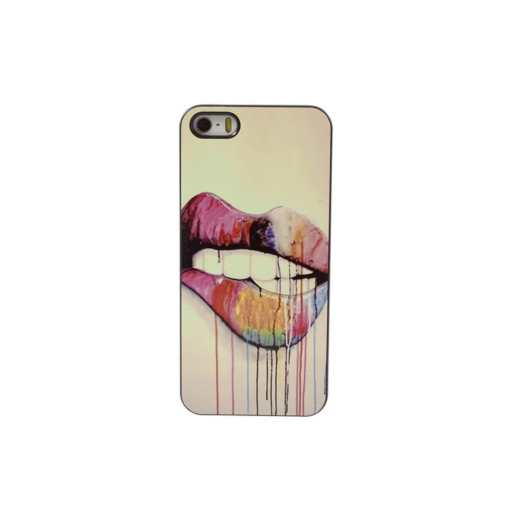 Sexy Lip Aluminum Metal Coated Hard Shell Cover for iPhone 5s 5